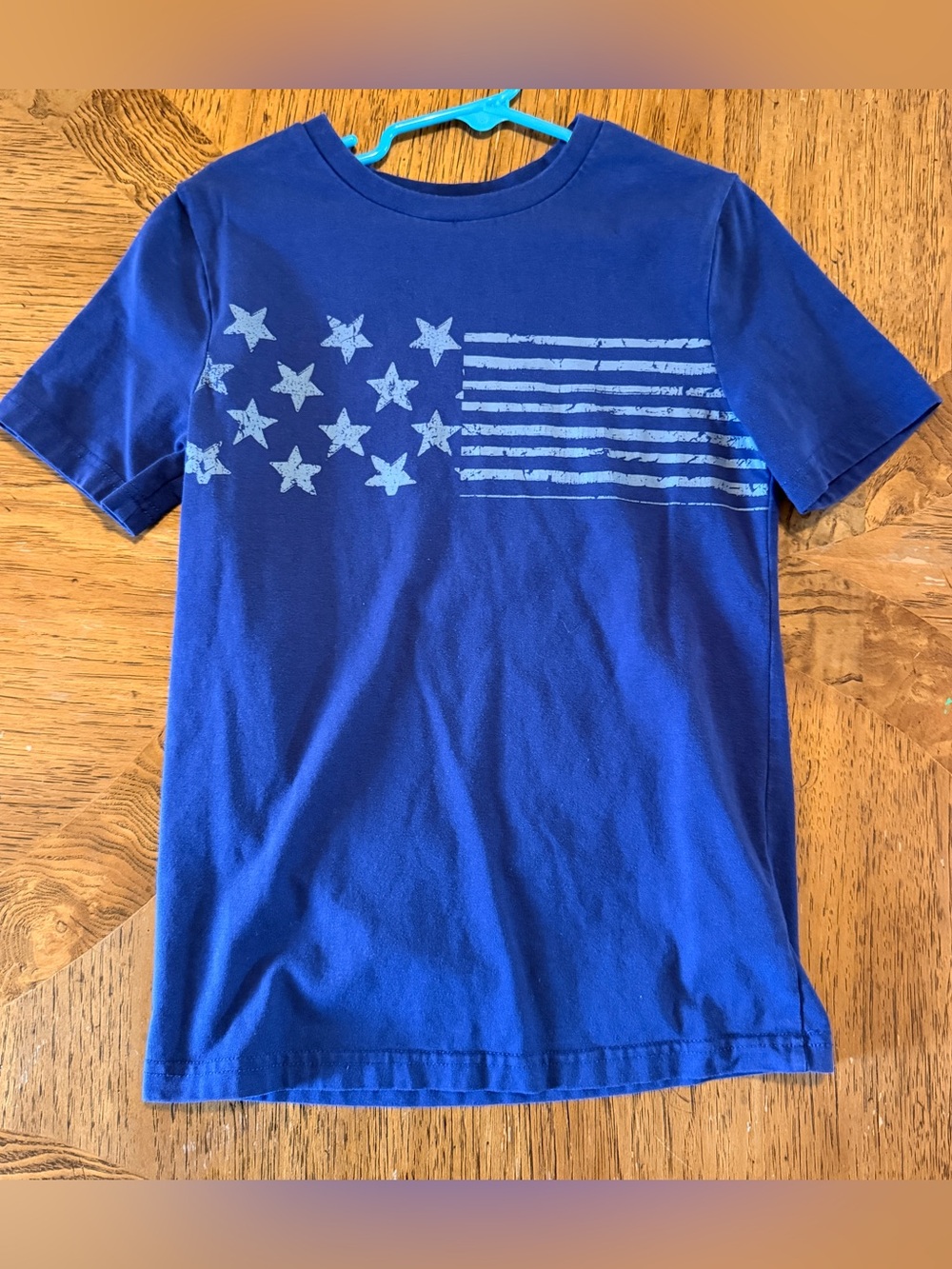 Boys Blue Flag Graphic Short-Sleeve Tee